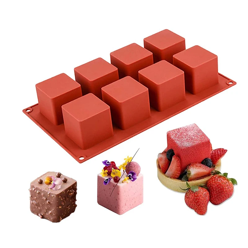 3D Mousse Kuchen Backform Herz Käsekuchen Dessert Diamant Himbeere Silikon Form Kerze Seife Machen Liefert Gebäck Werkzeuge – Detail 3