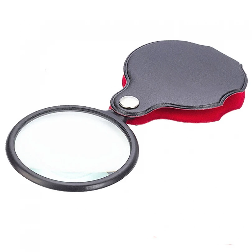 10X Pocket Folding Magnifying Glass for Studying Plants / Animals / Collecting / Repairing with Protective Sheath,Mini Magnifier