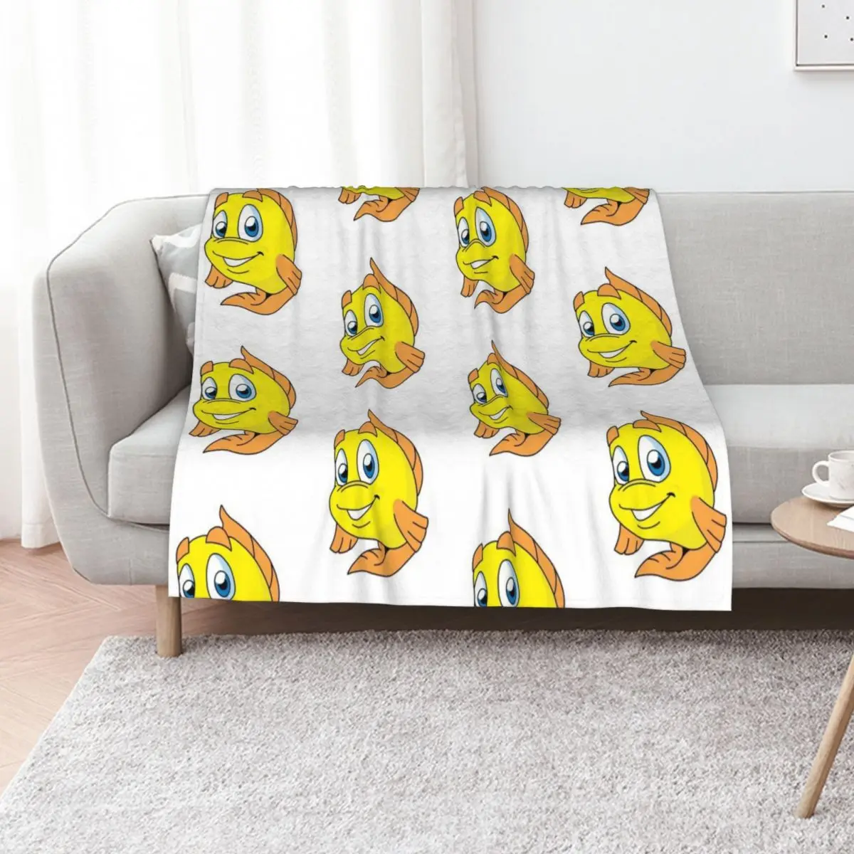Freddi Fish Throw Blanket Personalized Gift Soft Big Softest for sofa For Sofa Thin Single Blankets