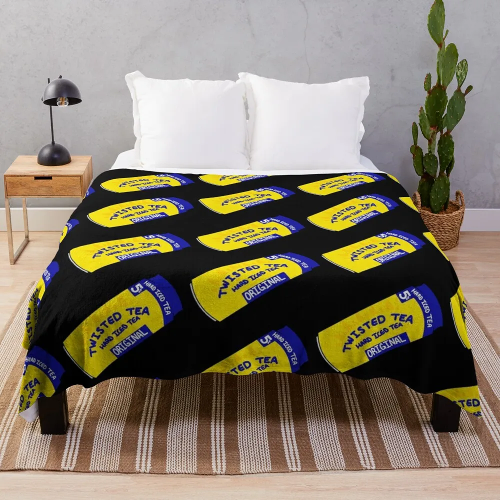 

Twisted Tea Throw Blanket Soft Plush Plaid cosplay anime Dorm Room Essentials Hairy Blanket