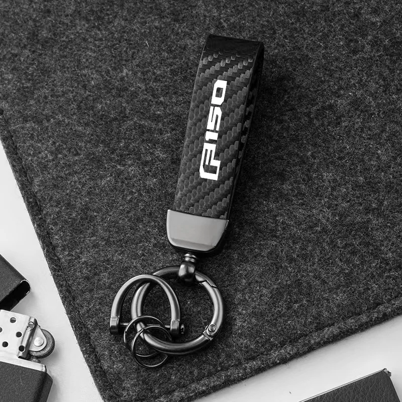 Keychain Carbon Fiber Car Zinc Alloy Keyrings Luxury for Ford F 150 F150 10 11 12 13 14 2021 2020 2019 2018 2017 Accessories