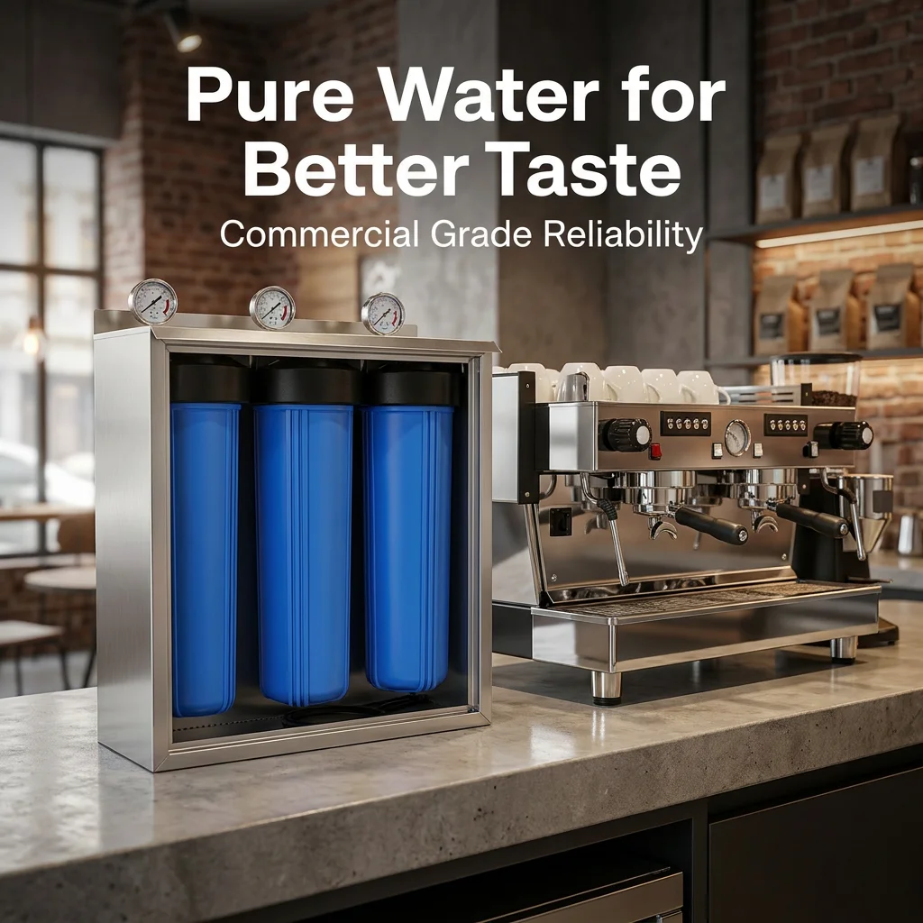 Australia Popular 20*4.5 Big Blue Whole House Water Filter Housing System With SS Cover With Pressure Gauge And Filter Elements