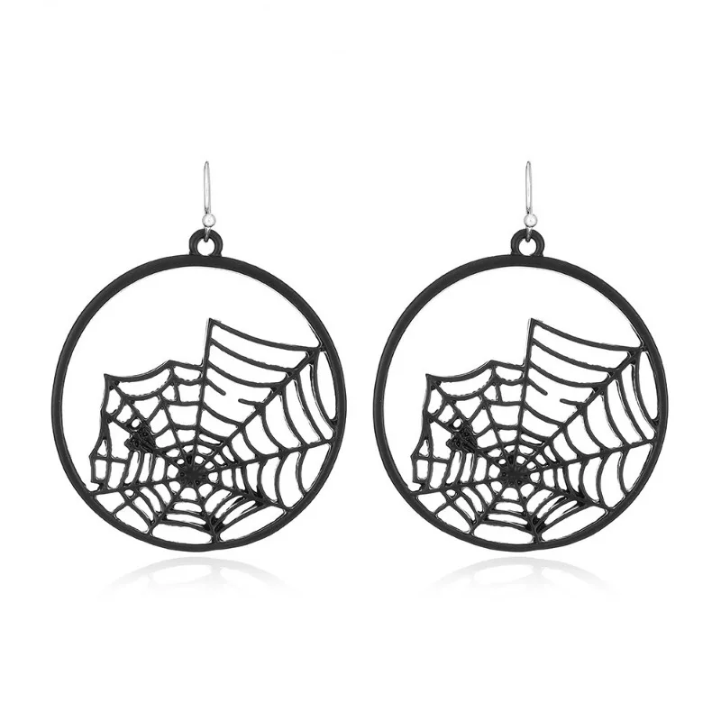 Spider Earrings Halloween Dress Up Ear Circle Funny Fashion Ear Nails Fashion Women Punk  eardrop Jewelry Festival Party Gift