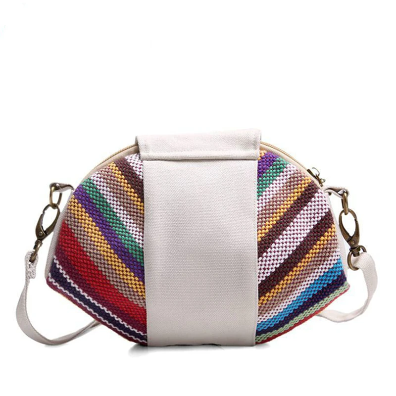 Yunnan ethnic wind canvas mini inclined shoulder bag handbag female packet students double with lovely autumn and winter