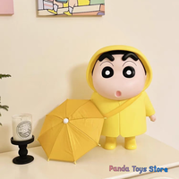 40cm Crayon Shin-Chan Large Raincoat Figure Series Model Car Ornament Doll Collection Decoration Anime Limited Birthday Gifts