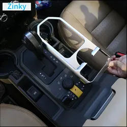 Zinky Car Central Control Gear Shift Panel Cover Frame for Land Rover Discovery 3 LR3 2003-2009 ABS Chrome Interior Accessories