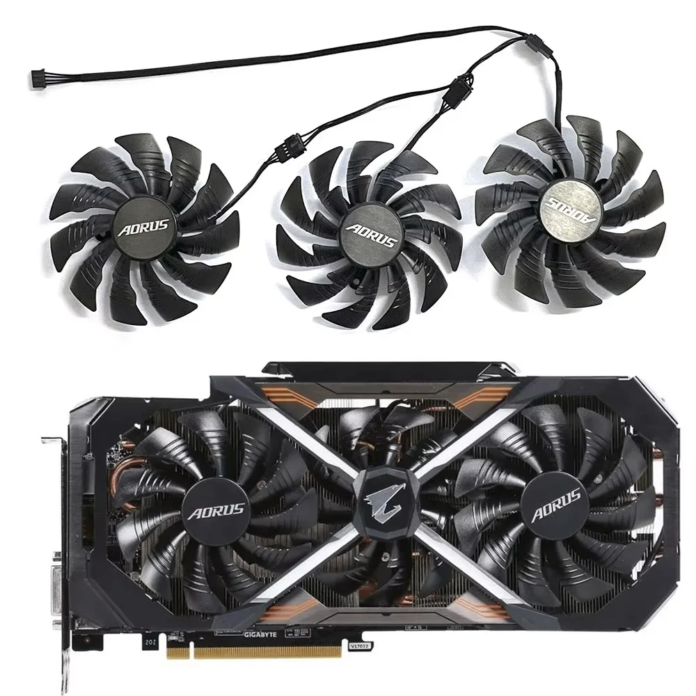 95mm T129215BU PLD10015B12H DC 12V 0.5A 4PIN GTX1080TI GPU FAN FOR GIGABYTE AORUS GTX 1070 1080 1080TI graphics card cooler fan