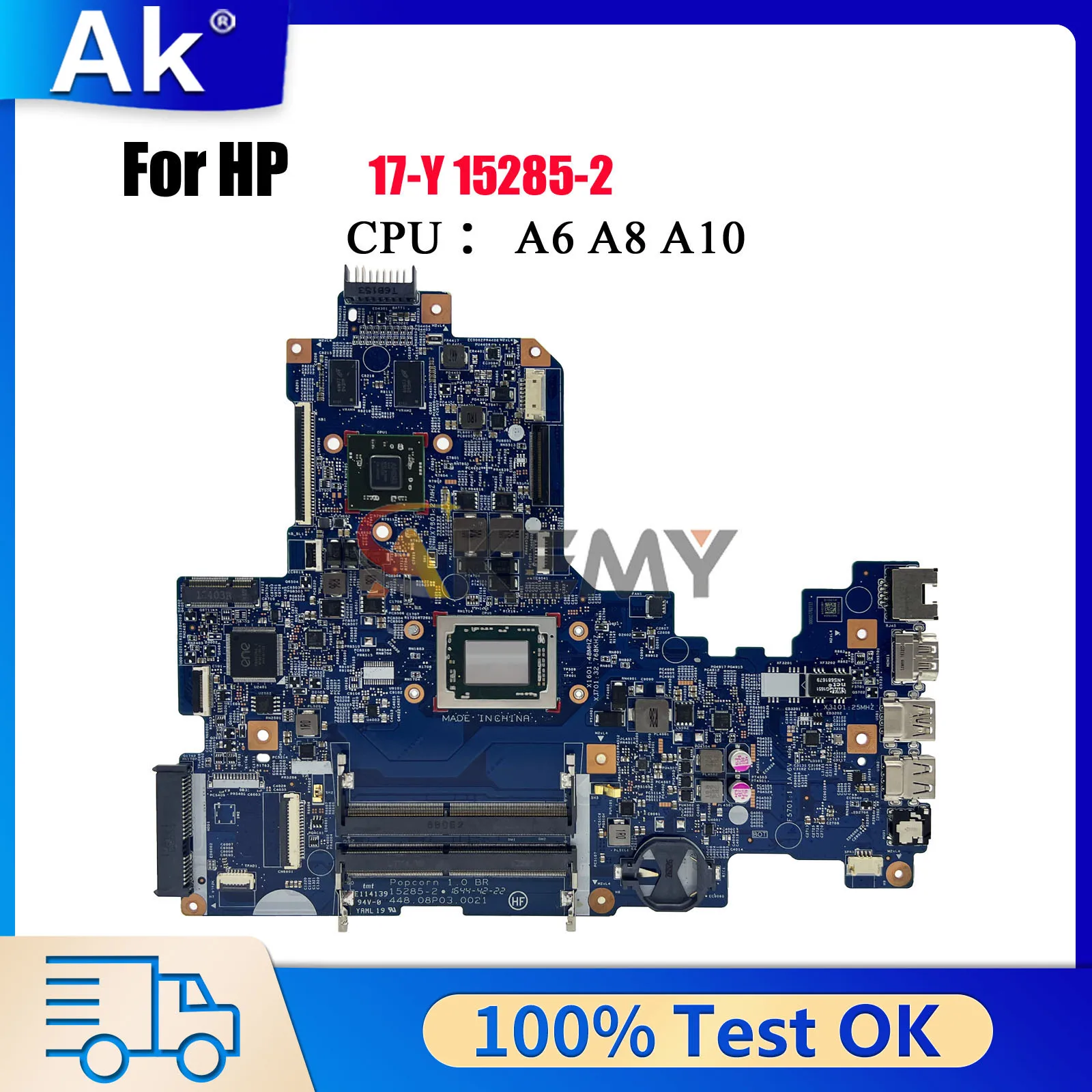 

For HP 17-Y 17Z-Y Laptop Motherboard 15285-2 With A10-9600 CPU 856769-601 DIS DDR4 100% Fully Tested