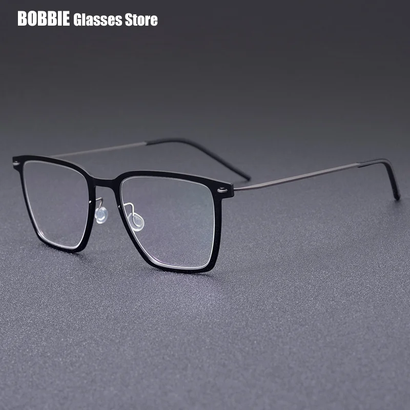 

Men's Glasses Frame Pure Titanium Square Eyeglasses Myopia Prescription Eyewear Optics Lens 6554 Denmark Brand 2023 New Fashion