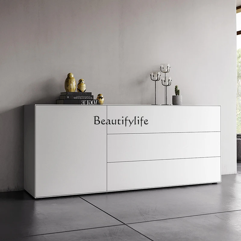 *Italian minimalist side cabinet, living room against the wall, storage rack, wine cabinet