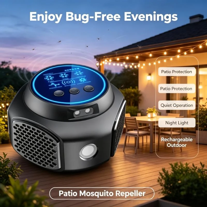 360 Degree 4-In-1 Ultrasonic Rodent Repellent Conducts Indoor Control For Mosquitoes Cockroaches And Flies