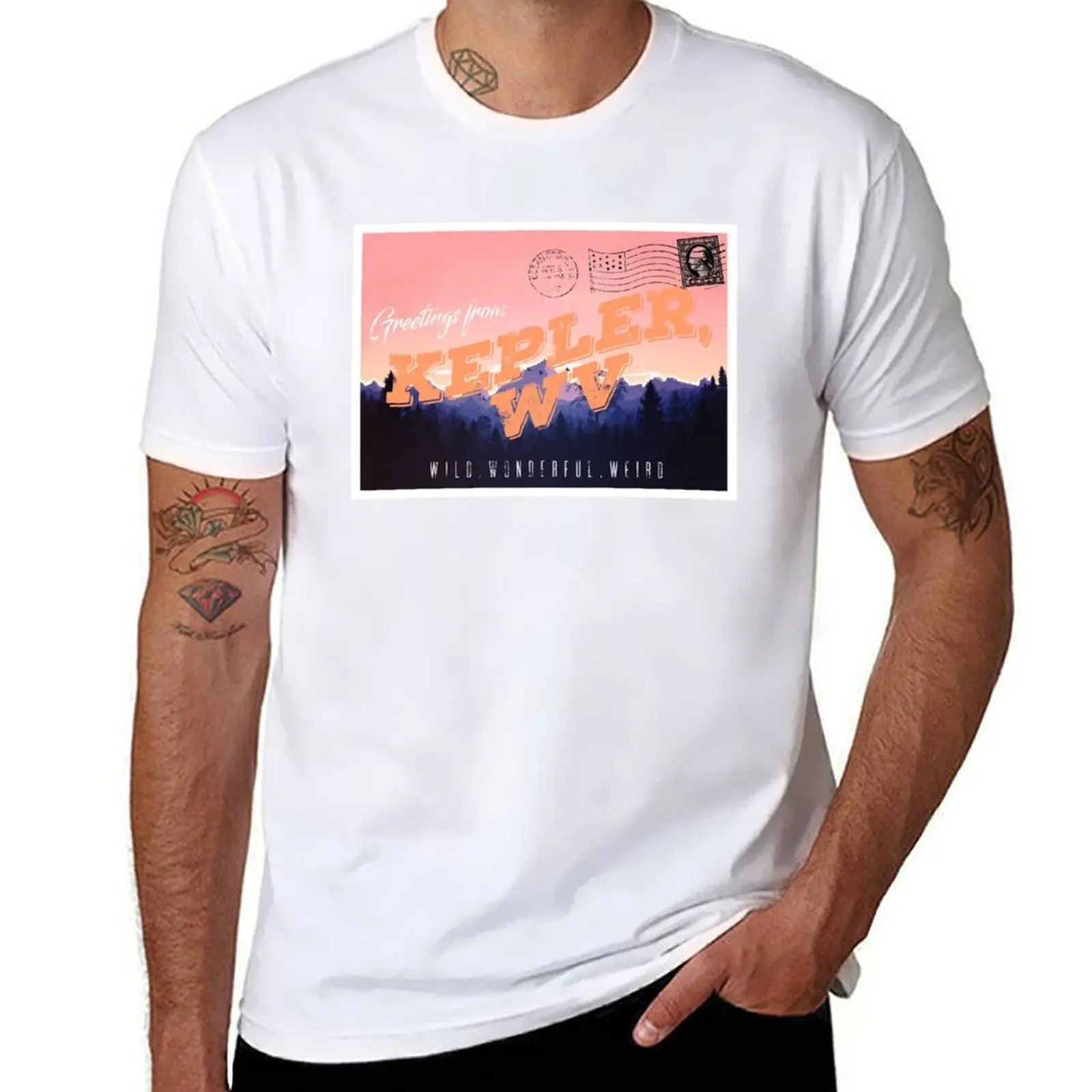

Greetings From Kepler, WV T-Shirt cotton t shirts man 100% man t shirts for men casual T-Shirt