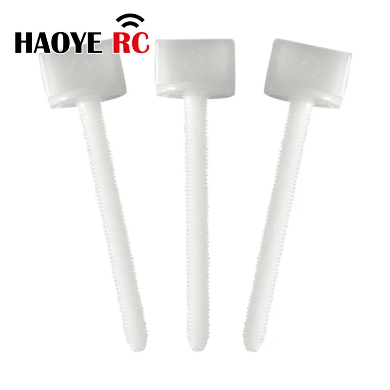 Haoye 10 Pcs British System Threaded Nylon Plastic Thumb Screws Threaded Length 2Inch For RC Airplane Replacement Toys DIY Plane