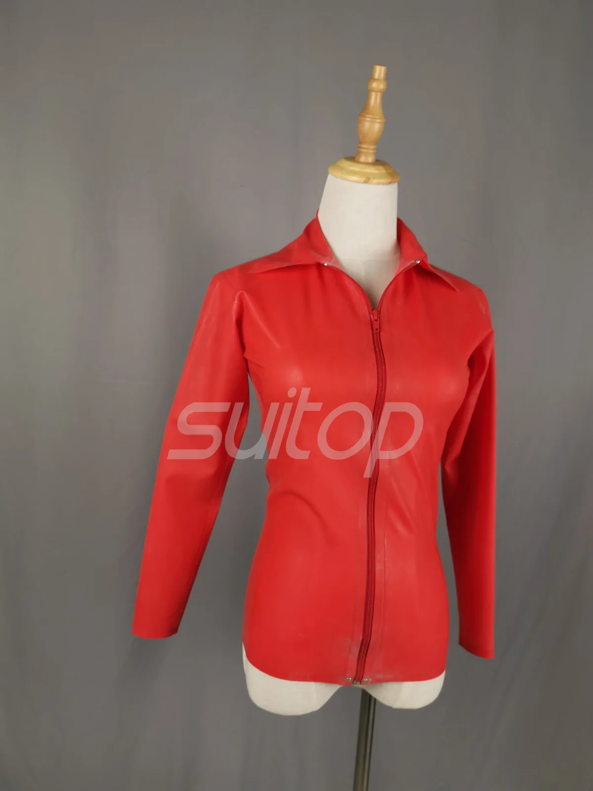 Women' latex top Jacket shirt