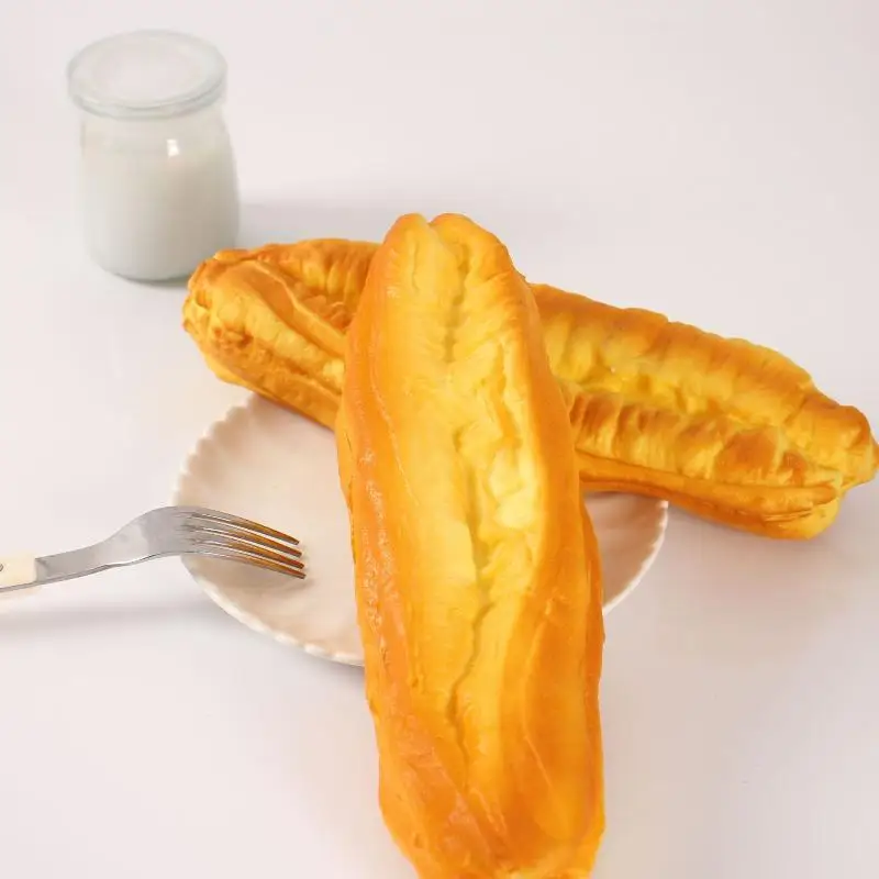Simulation Fried Dough Stick Squeeze Slow Rising Stress Relief Toy Soft PU Food Squeeze Toy Photography Prop Decor Gift For Kids