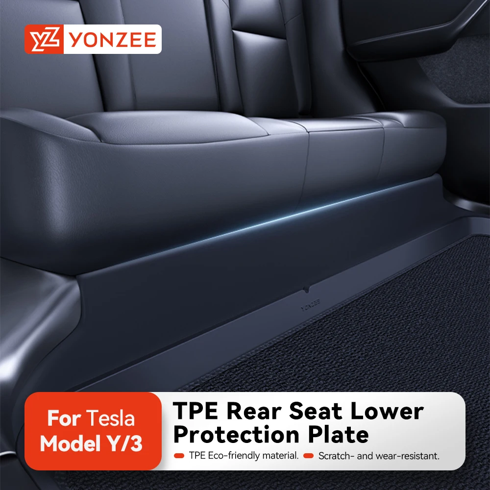 YZ For Tesla Rear Seat Lower Protective Mat Anti-kick Pads Applicable to Model Y 2019-2024 Model 3 Highland 2024 car accessories