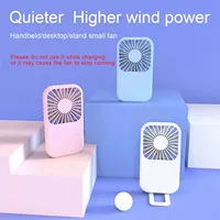 Compact Mini Fan Rechargeable Stand Small Pocket Fan with Three Wind Speeds Powerful Range Long-lasting USB Fan