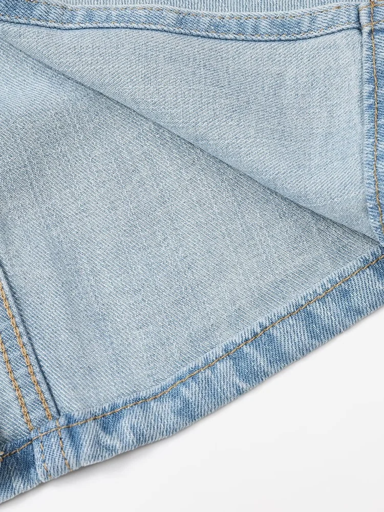 CIVICERA ريترو وايد الدنيم عالية الخصر غير المتكافئة تنورة المرأة الربيع الصيف التخسيس تنوعا Bodycon تنورة طويلة