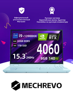 MECHREVO 15Pro 15.3 Inch Geforce RTX 4060 Intel i9-13900HX DDR5 240Hz 2.5K Wifi6 BT5.3 32GB 1TB Gaming Gamer Notebook Laptop
