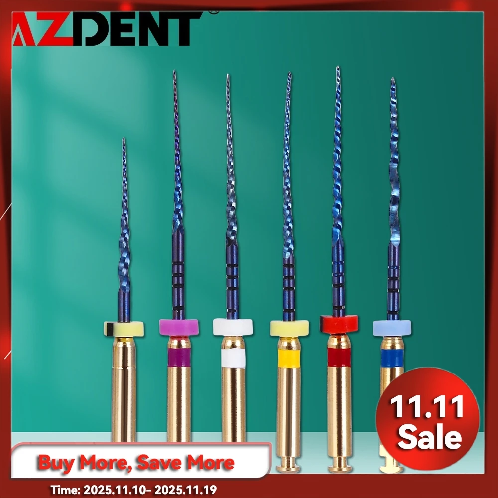 

Azdent 6pcs/Pack 25mm SX Dental Files Root Canal Use Rotary Heat Activated Endodontic Files Rotating File Dentistry Instruments