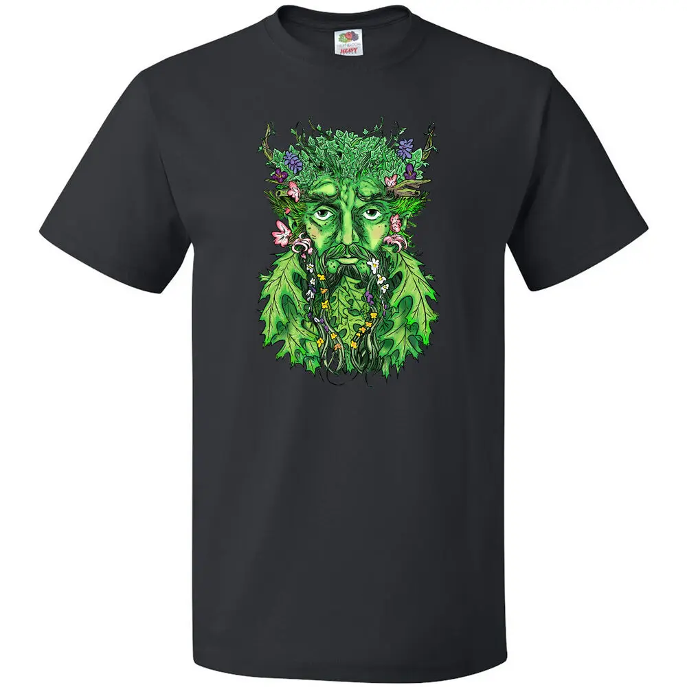 1st Day Of Spring Greenman Spring Equinox T-Shirt First Vernal Present For Men Women Summer Tees Cotton Luxury Brand