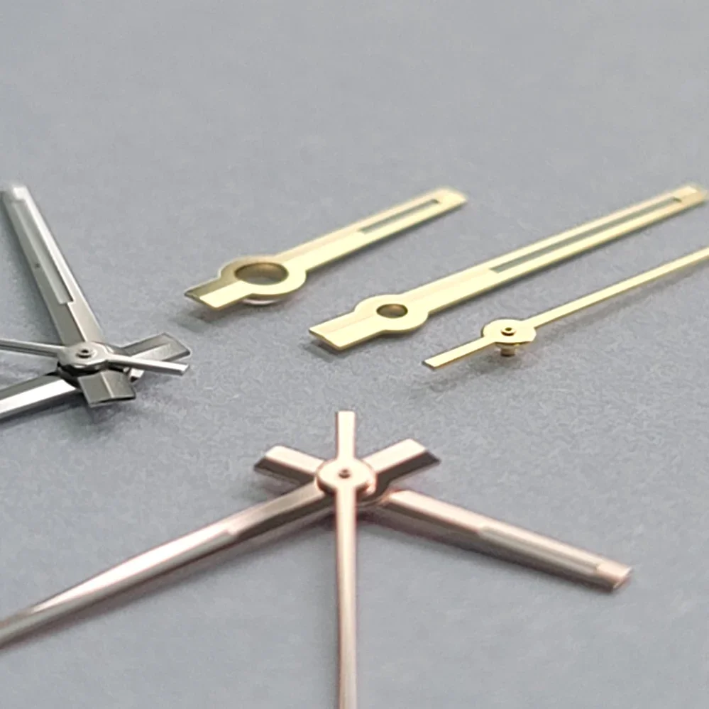 Aiguilles de Montre Modifiées, Logbook Shoous Vert, Accessoires de Montre pour Mouvement NH35/NH36/4R/7S, Argent Or Rose