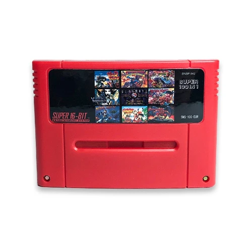 Super 100 in 1 16 Bit Game Cartridge forSNES Console Family Fun Children Gift