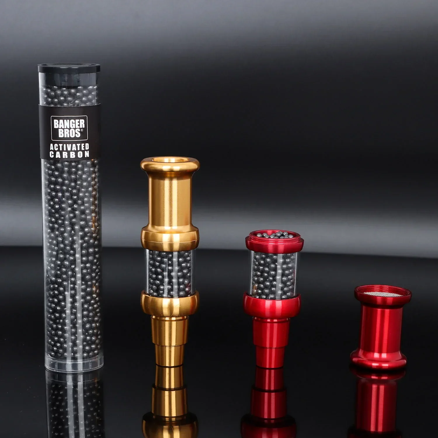 R&R 14/19mm Hookah Pipe Activated Carbon Tar Filter with Reusable Filter Beads Steel Screens Shisha Pipes Smoking Accessories