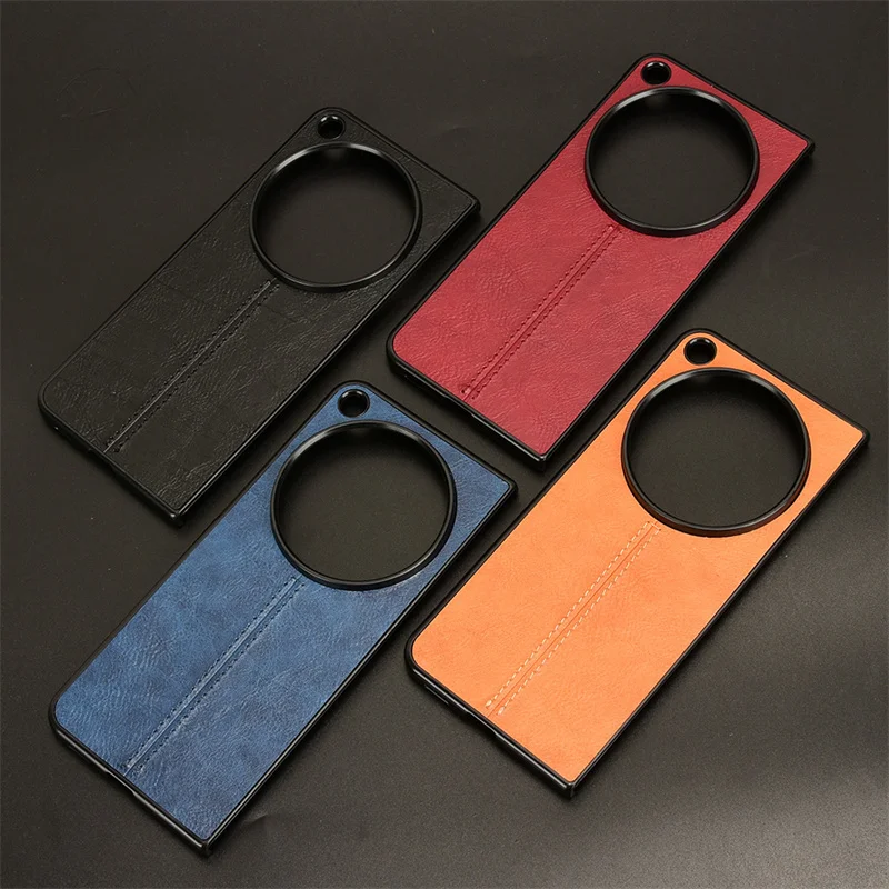 Suit For OnePlus Open luxury car line leather back case for OPPO Find N3 skin PU phone case