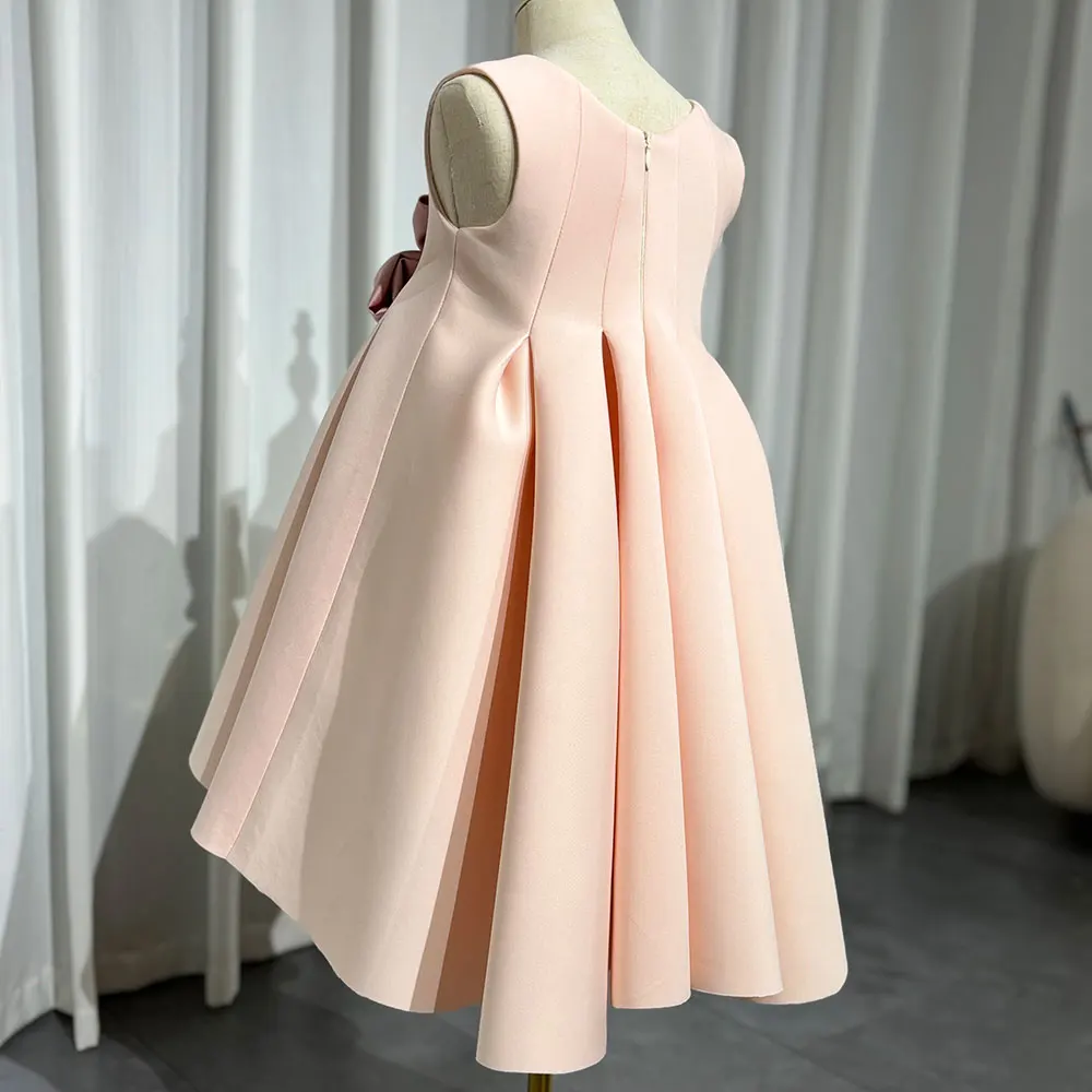 Jill Wish J386 Elegant White Girl Dress Handmade Flowers Princess Baby Kids Wedding 1st Birthday Party Gown First Communion