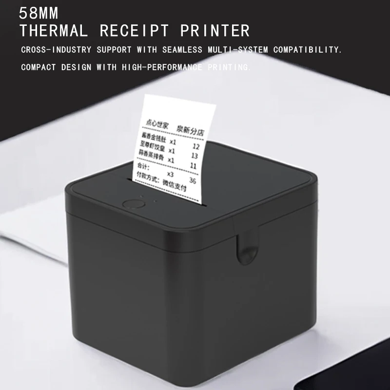 

58mm Thermal Receipt Printer for Android iOS Windows System can be Connected to Cash Registers Suitable for Catering Supermarket