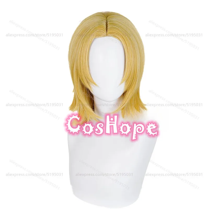 Parrucca cosplay Jonathan Joestar Parrucca corta Joe Kid da 42 cm Johnny Joestar Cosplay Parrucca sintetica resistente al calore per costume di Halloween