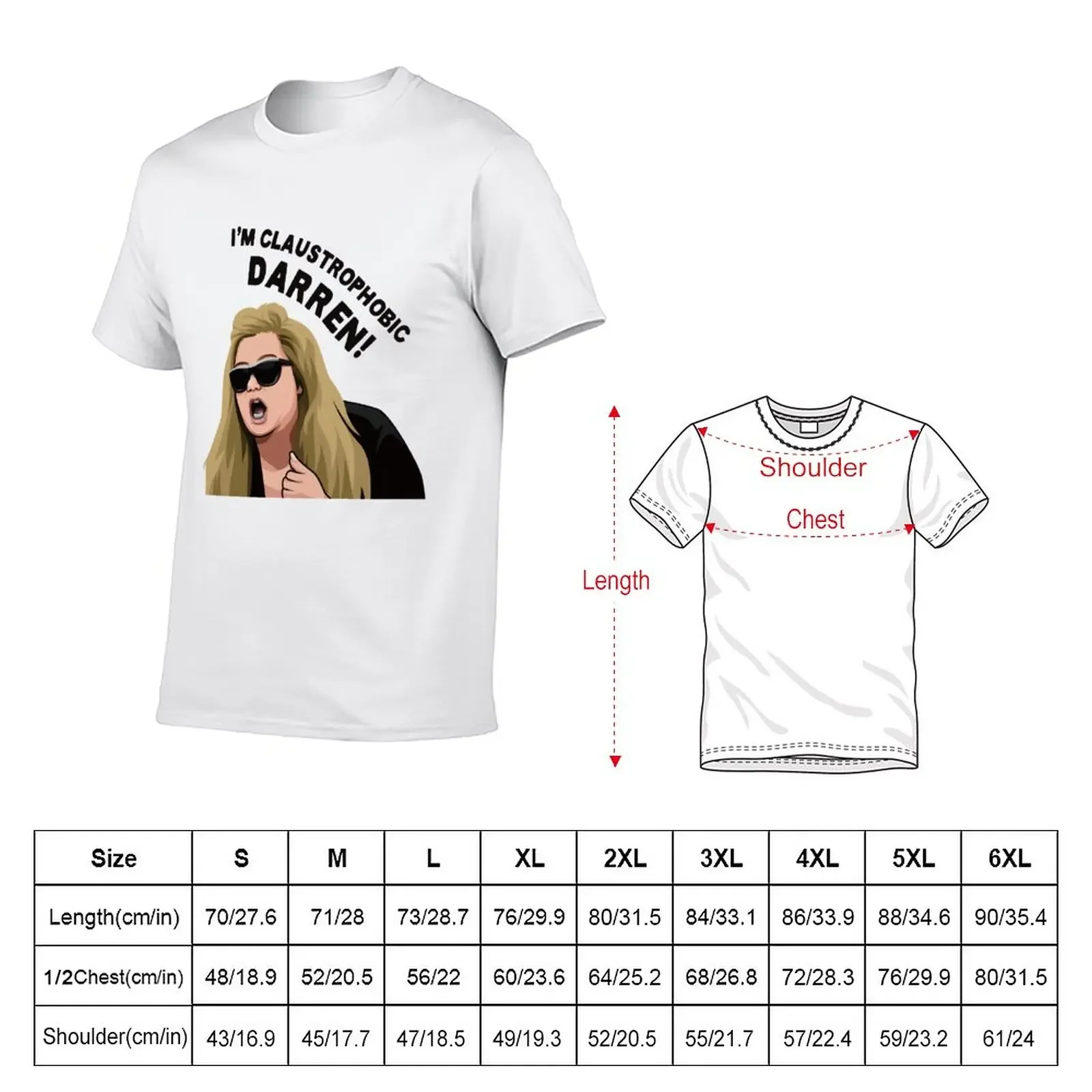 I'm Claustrophobic Darren! Gemma Collins Merch T-Shirt anime sweat graphics hippie clothes mens graphic t-shirts pack