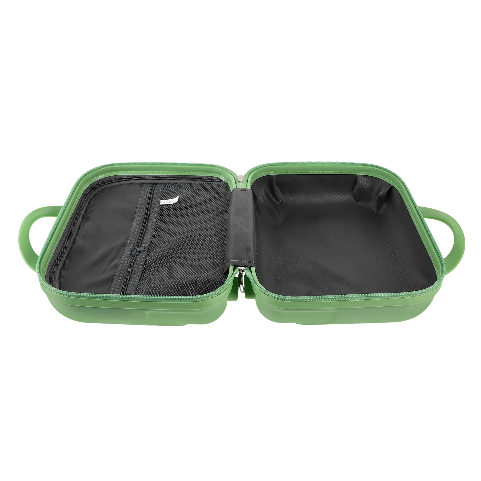 

Light Green Travel Makeup Bag Hard Shell Portable Organizer Elastic Strap Vanity Storage Case
