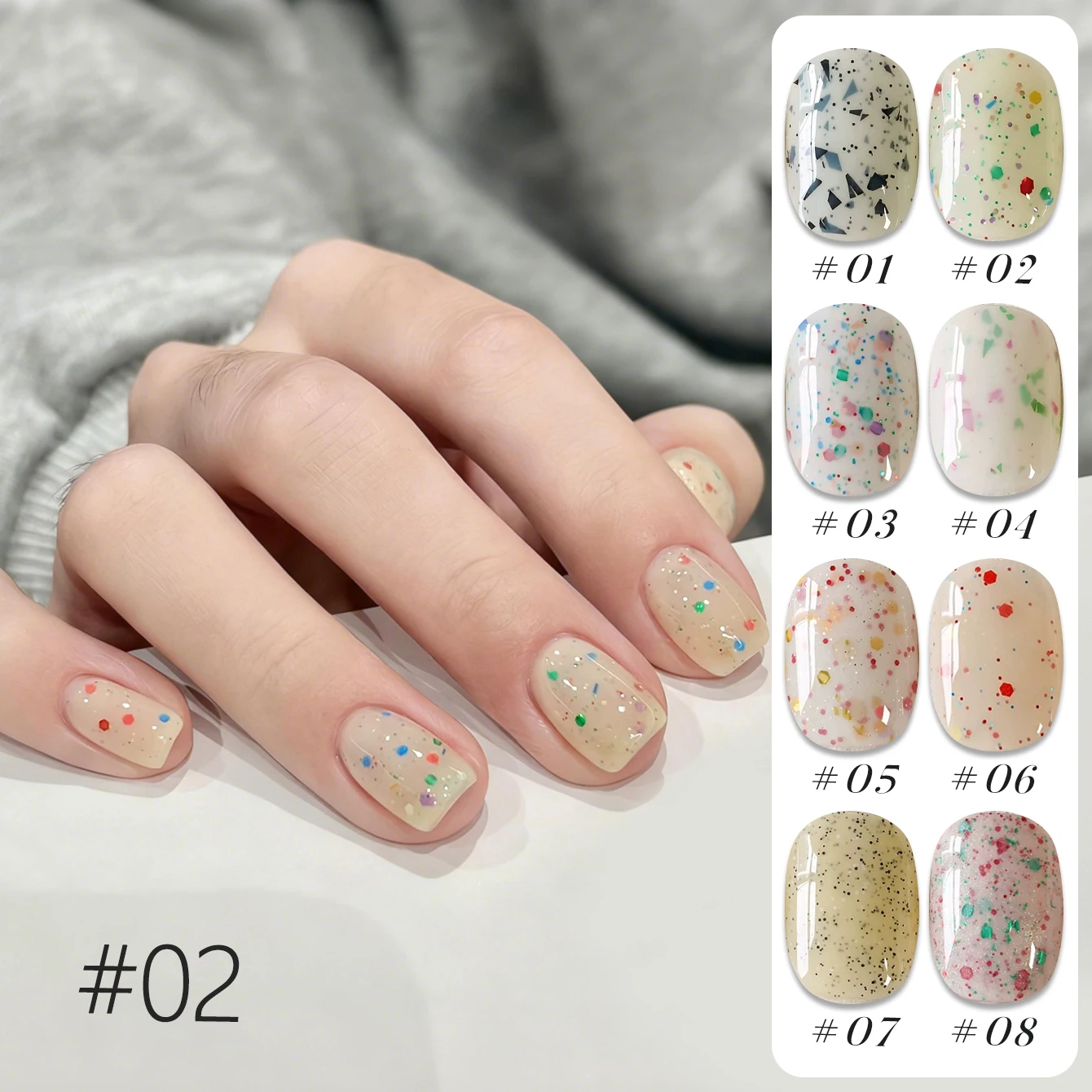 MIANEL 93A 10 مللي كسر الصدفة يوم الجبن مستوحى من هلام البولندية الآيس كريم بريق مسمار الفن عيد الميلاد موضوع 2025 مجموعة جديدة