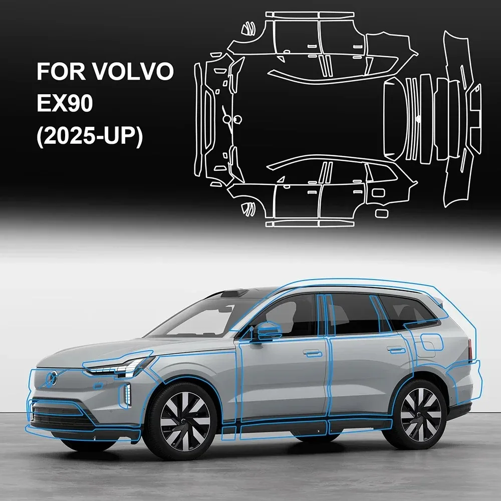 

Для Volvo EX90 2025-2026 автомобильная защитная пленка для краски, прозрачная защитная наклейка из ТПУ для тела, ремонтная пленка против царапин, 8,5 мил