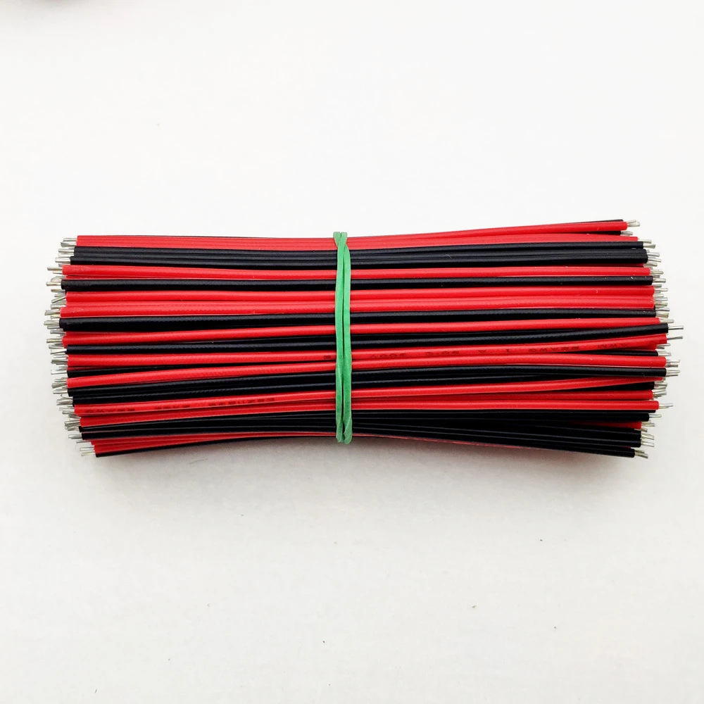 15cm 22AWG Tin-Plated Solder Cable Single Color 2Pin LED Strip Welding Wire Black Red Cables 5PCS-100PCS