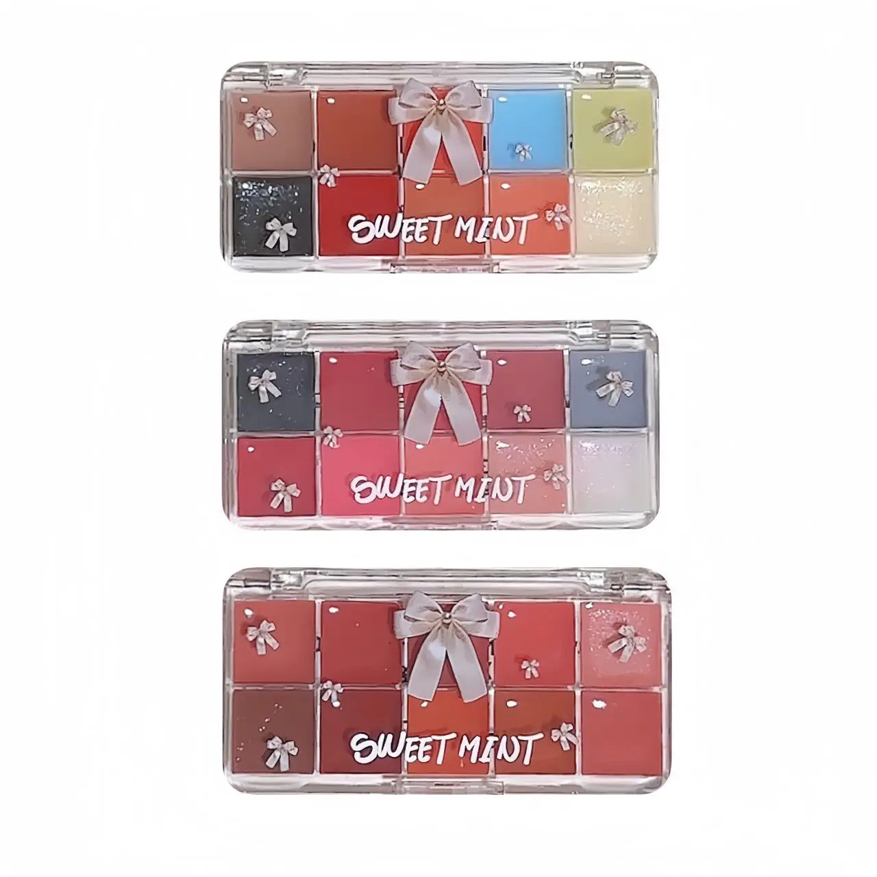 Palette de brillant à lèvres dix couleurs, doux menton, tasse naturelle Non collante, miroir, glaçage, maquillage domestique abordable