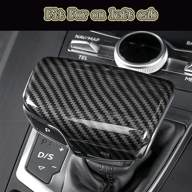 ABS Carbon Fiber Style Car Accessories Gear Cover Trim For Audi A4 A5 Q5 2018 2019 2020 2021 2022 2023 Q7 2016 2017 2018 2019