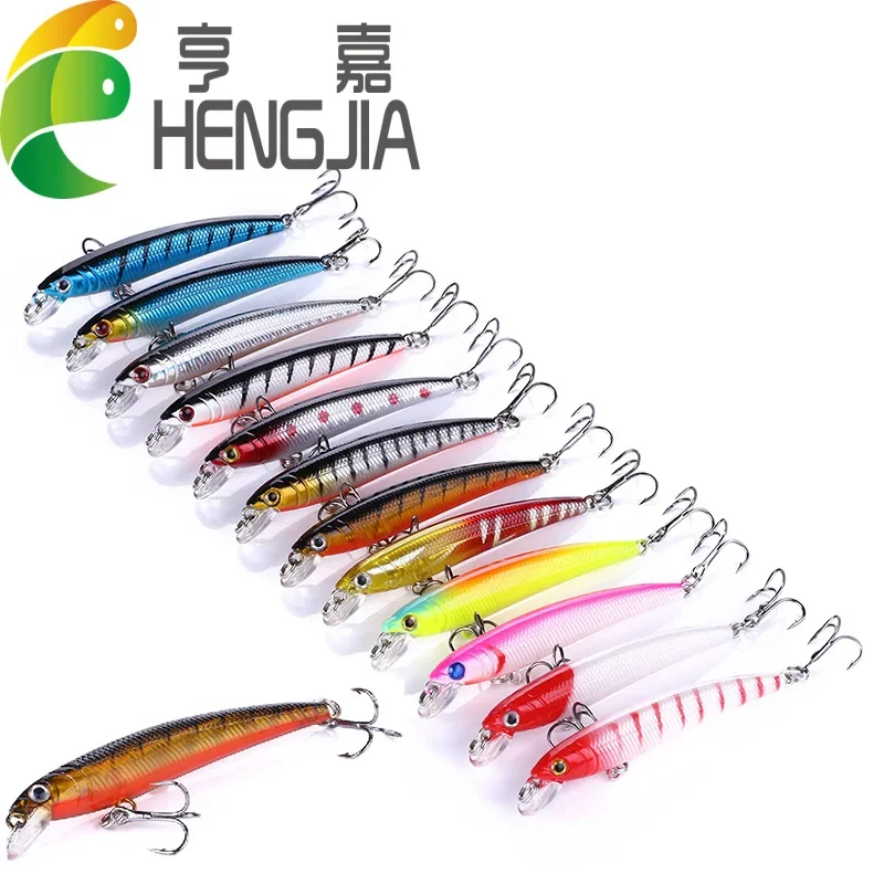 Floating Slender Minnow Lure Laser Bionic Fake Bait 7.5cm-5.5g Water Surface Lure Reinforced Three Hook Bait Swinging Temptation