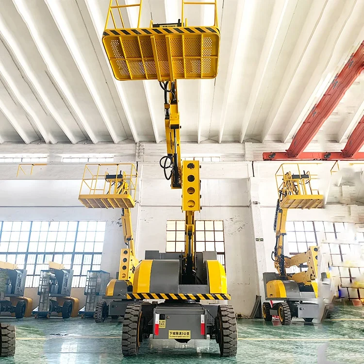Crankshaft Telescopic Lift Platform 25m Articulated Crank Mobile Boom Lift  Towable Spider Self Propelled Curved Arm Lift Custom