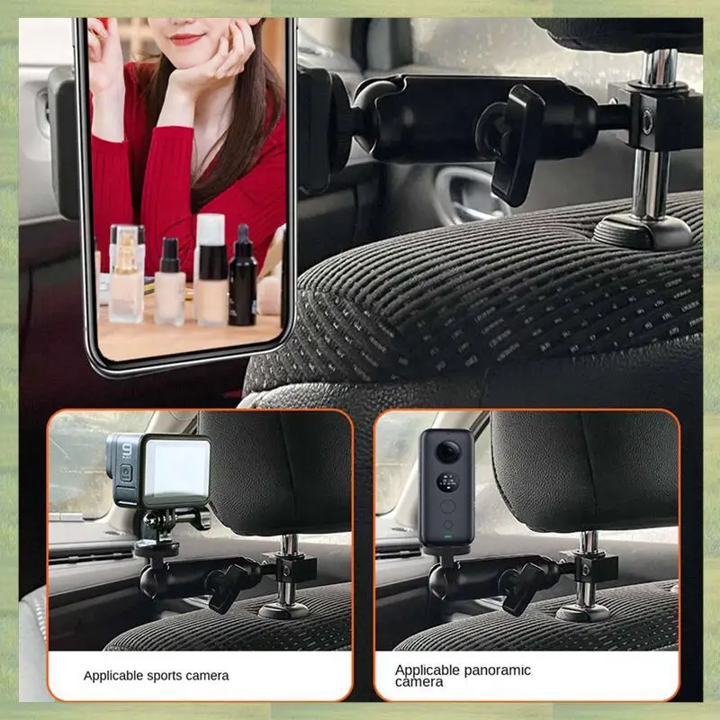

N15R-2X Motorcycle Bike Camera Holder Handlebar Rearview Mirror Mount Bracket 1/4 Metal Stand For Go-Pro Insta 360