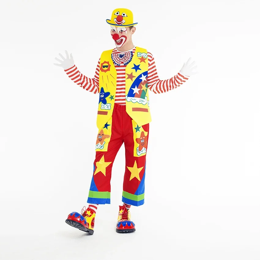 16 styles high quality clown costumes for adults festival cosplay halloween party clothing clown suit for men funny cosplay