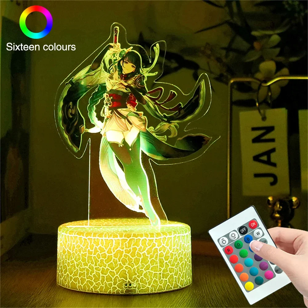 3D Lamps Illusion Stitch Anime  LED Night Light with Remote Control Smart Touch Room Decor Lamp Valentine's Day Christmas Gifts image 2