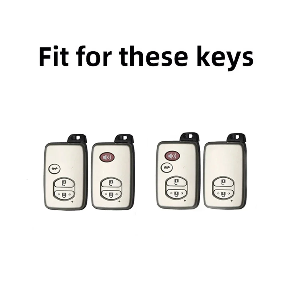 Zinc Alloy+TPU Smart Remote Key Cover 2/3/4 Button Fob Shell For Toyota Aurion Avalon Landcruiser Camry Highlander RAV4 Key Case