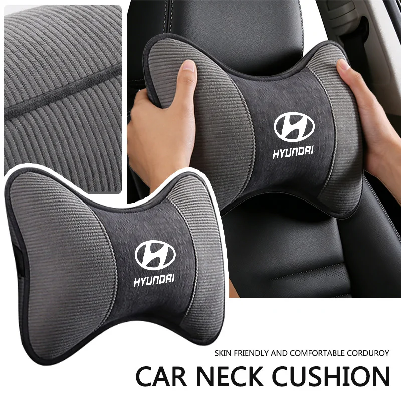 2PCS Breathable Car Headrest Neck Support Seat Pillow Protect Neck For Hyundai i10 i20 Tucson Accent Elantra Santa fe Sonata