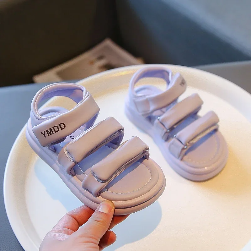 

Girls School Sandals Children's Summer Sandals Open-toe Causal Kids Boys Fashion Versatile Beach Sandals Soft Bottom Hook Loop