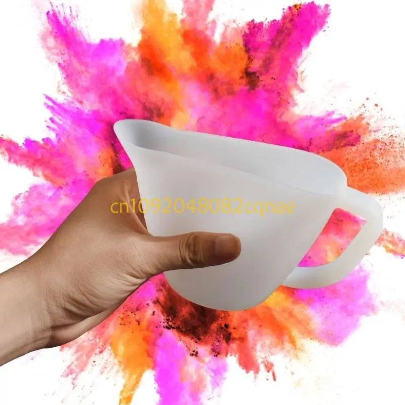 Multipurpose Channel Sturdy Silicone Pour Cup Reusable Fluids Art Supplies Fashion Accessory for Jewelry Making