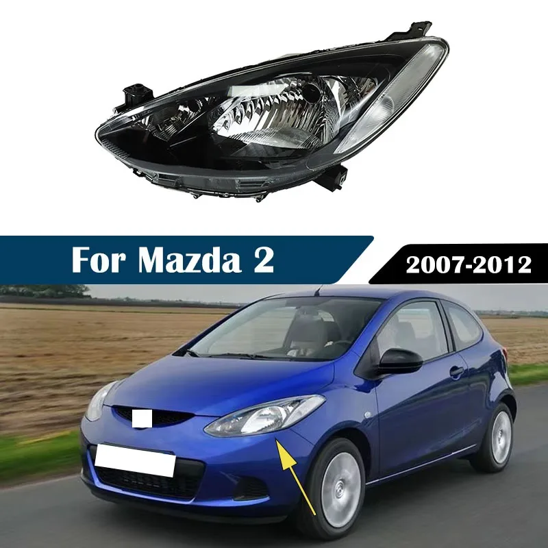 

Для Mazda 2 2007-2012 автомобильные фары в сборе, передний бампер, фара, сигнальная лампа, фары дальнего света, корпус лампы, автомобильные аксессуары