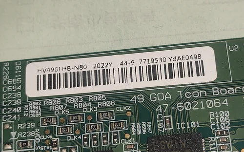 HV490FHB-N80 BOE Placa lógica T-CON 47-6021064 49E3500